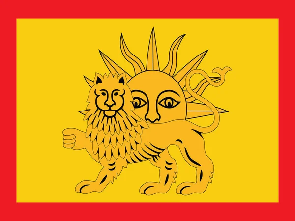 Ilustracja Wektorowa Historycznej Flagi Królewskiej Nadir Shah — Wektor stockowy