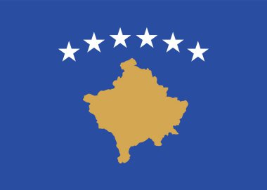 Kosova 'nın Mevcut Bayrağının Tarihsel Zaman Çizelgesinin Vektör İlülasyonu