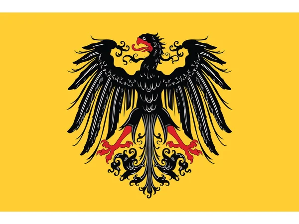 Ilustración Vectorial Cronología Histórica Bandera Del Emperador Del Sacro Imperio — Vector de stock