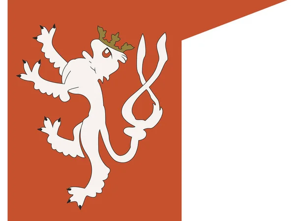 Vector Illustration Historical Timeline Royal Banner Kingdom Bohemia 1305 — Stock Vector