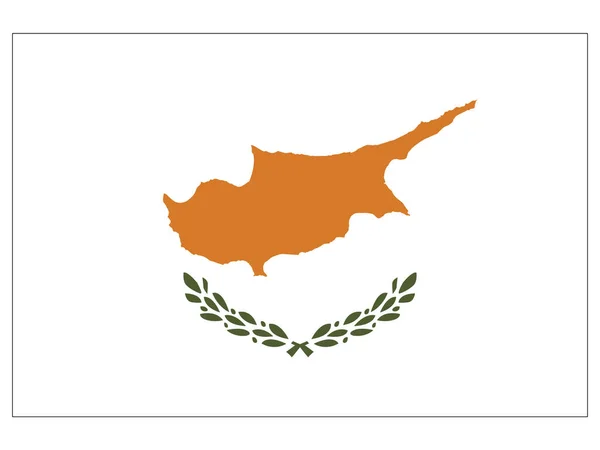 Vector Illustratie Van Historische Tijdlijn Huidige Vlag Van Cyprus — Stockvector