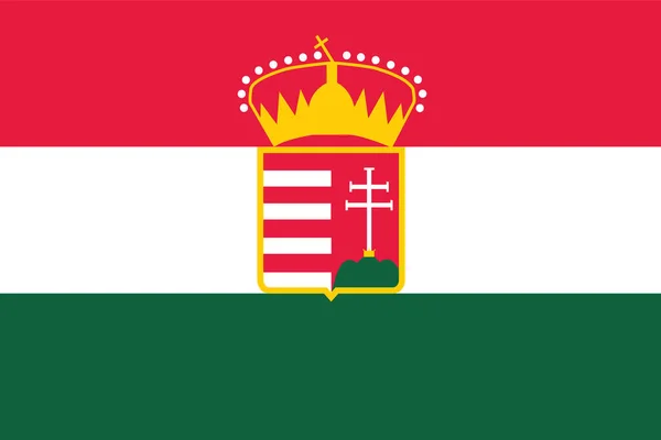 Vector Illustration Historical Timeline Flag Hungary 1869 1918 — стоковий вектор