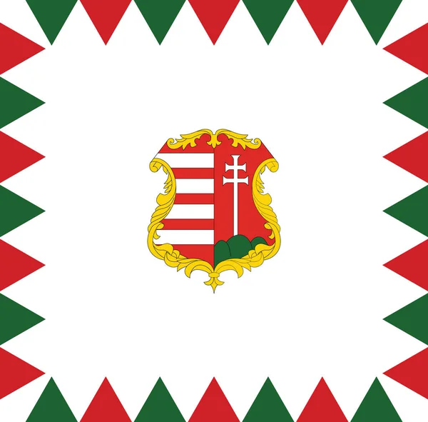 Ilustración Vectorial Bandera Histórica Hungría 1848 — Vector de stock