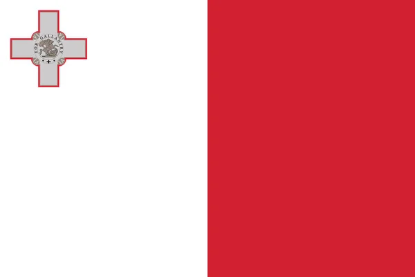 Векторна Ілюстрація Історичної Часової Лінії Поточний Прапор Мальти — стоковий вектор