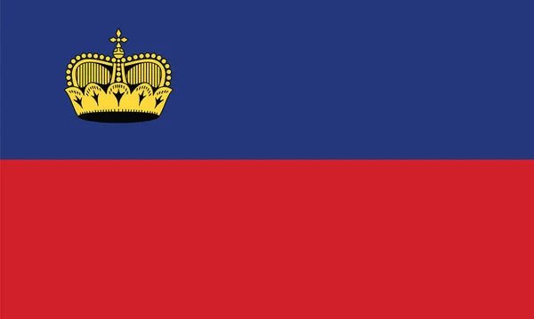 Illustrazione Vettoriale Della Linea Temporale Storica Bandiera Attuale Del Liechtenstein — Vettoriale Stock