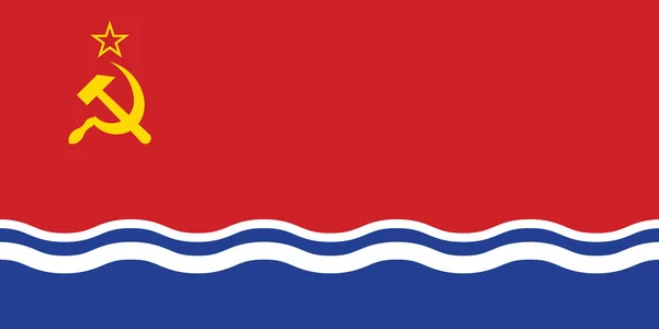 Vector Illustratie Van Historische Tijdlijn Vlag Van Letse Socialistische Sovjetrepubliek — Stockvector