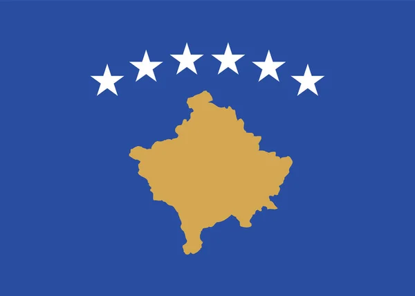Vector Illustration Historical Timeline Current Flag Kosovo — 스톡 벡터