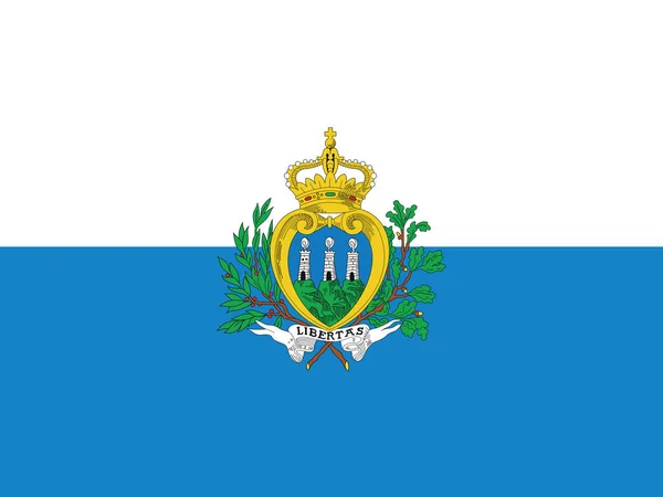 Vektorillustration Der Historischen Flagge Von San Marino Von 1862 Bis — Stockvektor