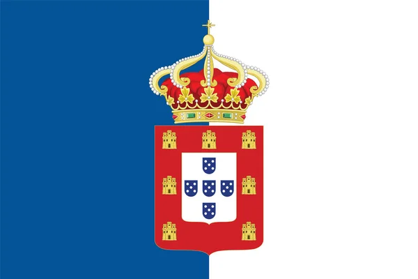 Ilustracja Wektorowa Historycznej Flagi Portugalii Latach 1830 1910 — Wektor stockowy