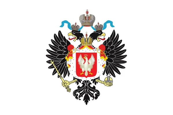 Vector Illustration Historical Timeline Royal Standard Tsar Poland 1815 1830 — стоковий вектор