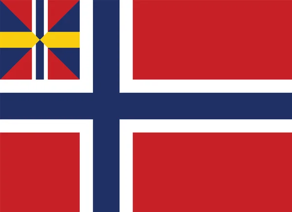 Illustrazione Vettoriale Della Linea Temporale Storica Union Flag Norway Dal — Vettoriale Stock