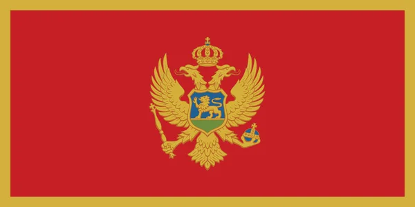 Ilustración Vectorial Línea Tiempo Histórica Bandera Actual Montenegro — Vector de stock