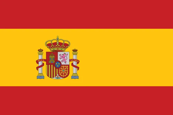 Ilustración Vectorial Cronología Histórica Bandera Actual España — Vector de stock