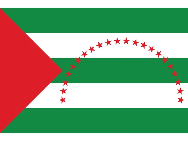 Плоский Векторний Прапор Своєрідної Провінції Манаб — стоковий вектор