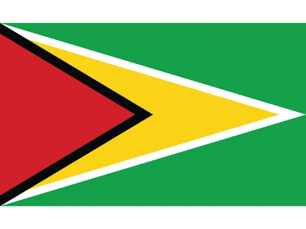 Vector Illustratie Van Nationale Vlag Van Coöperatieve Republiek Guyana — Stockvector