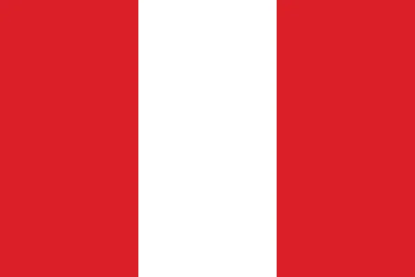 Ilustración Vectorial Bandera Nacional República Del Perú — Vector de stock