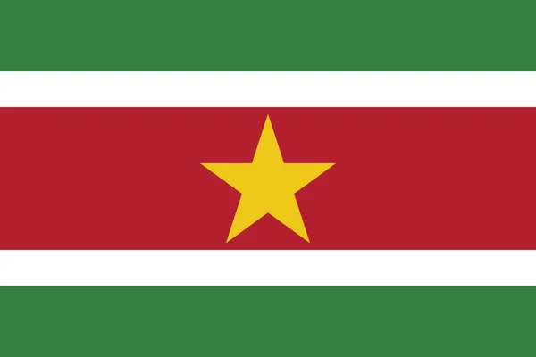 Illustration Vectorielle Drapeau National République Suriname — Image vectorielle