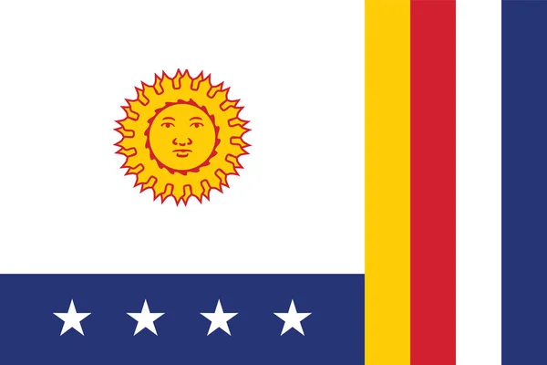 Bandeira Vetorial Plana Estado Venezuelano Guaira —  Vetores de Stock