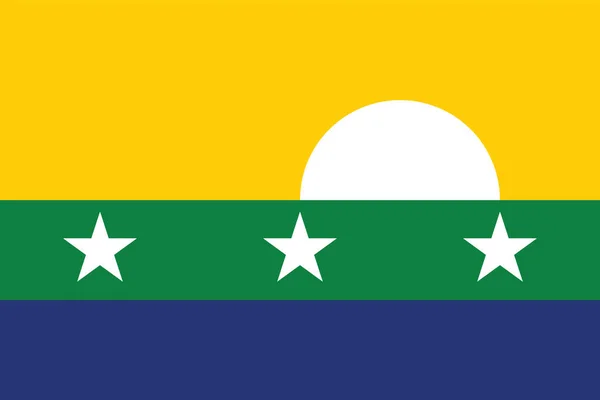 Flaga Wektora Płaskiego Wenezuelskiego Stanu Nueva Esparta — Wektor stockowy