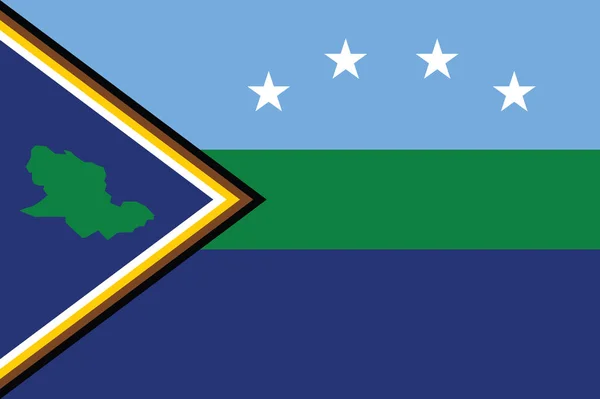 Flat Vector Flag Venezuelan State Delta Amacuro — Stockový vektor