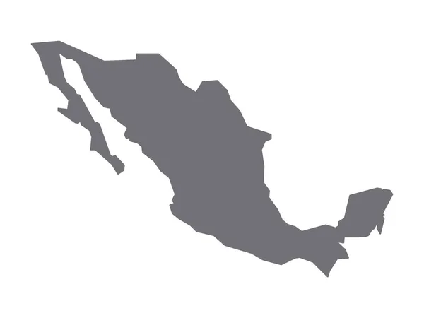 Simple Gray Mapa México — Vector de stock