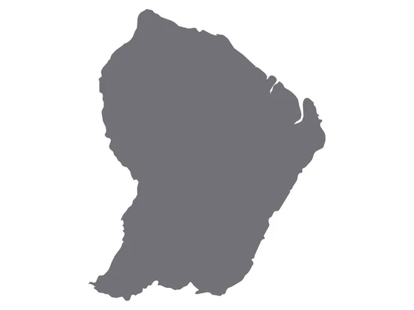 Peta Abu Abu Guyana Perancis - Stok Vektor