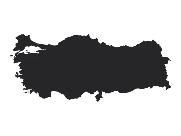 Mapa Negro Turquia — Vetor de Stock