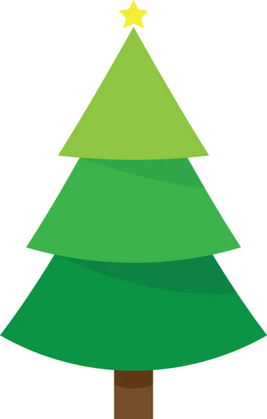 Simple Dibujos Animados Dibujado Mano Vector Árbol Navidad Con Adornos — Vector de stock