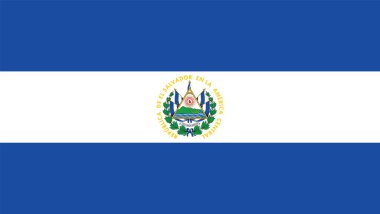El Salvador başkanlık anayasal cumhuriyetinin resmi vektör bayrağı