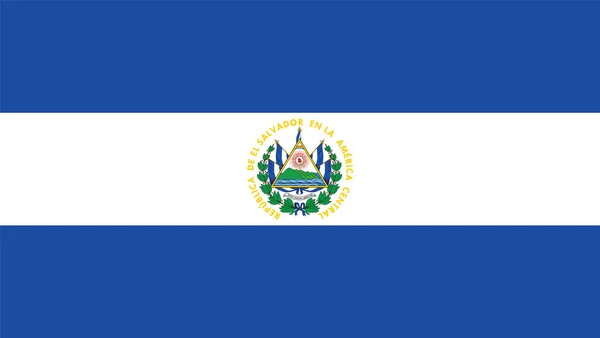 Bandeira Vetorial Atual Oficial República Constitucional Presidencial Unitária Salvador —  Vetores de Stock