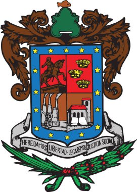 Meksika eyaleti Michoacn 'un resmi arması.