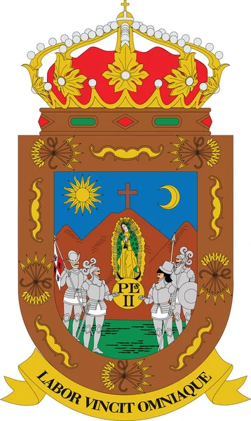 Государственный Векторный Герб Мексиканского Штата Сакатекас — стоковый вектор
