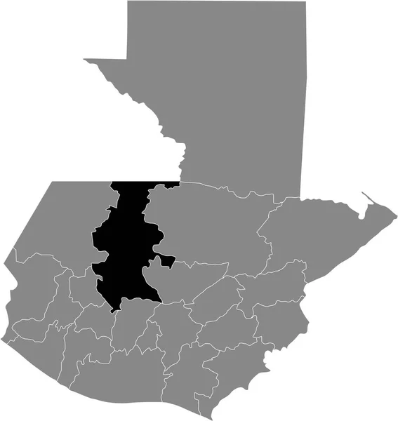 Mapa Localização Departamento Quich Guatemala Dentro Mapa Cinza Guatemala —  Vetores de Stock