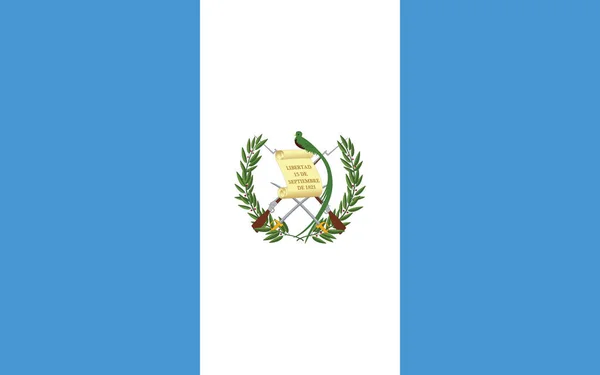 Guatemala Başkanlık Cumhuriyetinin Resmi Vektör Bayrağı — Stok Vektör
