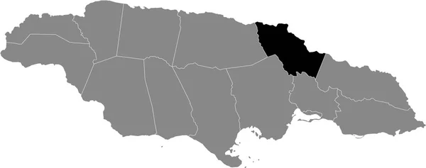 Mapa Localização Jamaicano Santa Maria Mapa Paróquia Jamaica — Vetor de Stock