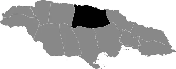 Mapa Localização Jamaicano Saint Ann Mapa Paróquia Jamaica — Vetor de Stock