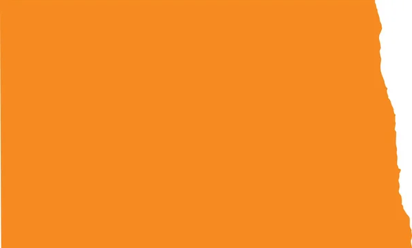 Carte Orange État Fédéral Dakota Nord État Peace Garden — Image vectorielle