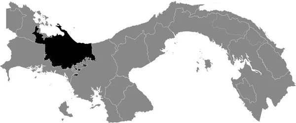 Black Location Map Panamanian Ngbe Bugl Native Region Greine Map — стоковий вектор