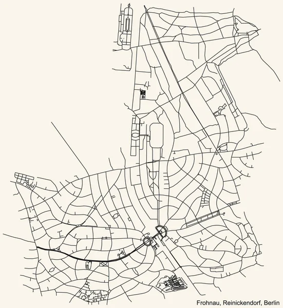 Preto Simples Detalhado Cidade Rua Estradas Mapa Plano Fundo Bege — Vetor de Stock