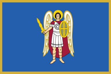 Ukrayna 'nın başkenti Kiev / Kyiv, Ukrayna' nın temsilci bayrağı