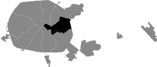 Mapa Localização Partyzanski Raion Distrito Partisans Soviéticos Dentro Mapa Cinza — Vetor de Stock