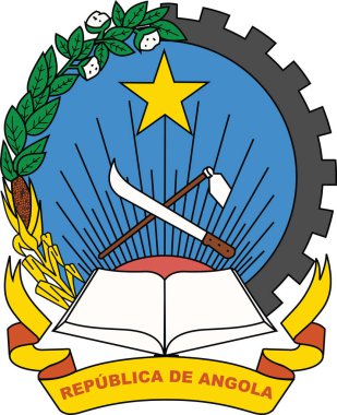 Angola Cumhuriyeti 'nin resmi vektör amblemi