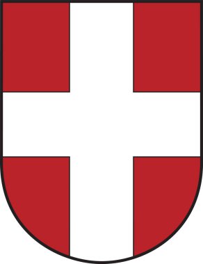 Avusturya, Viyana 'nın Viyana Innere Stadt bölgesinin vektör illüstrasyonu