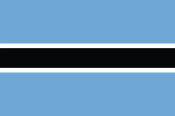 Bandera Vector Actual Oficial República Botswana — Vector de stock