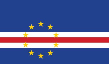 Cape Verde Cumhuriyeti resmi vektör bayrağı