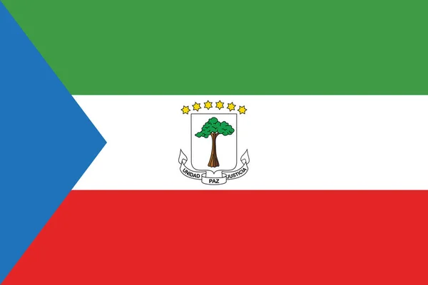 Офіційний Векторний Прапор Республіки Екваторіальна Гвінея — стоковий вектор