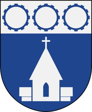 Stockholm, İsveç 'teki Upplands Vsby belediyesinin temsilci kürkü.