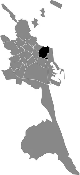 Spanya Nın Başkenti Valencia Daki Valencia Algirs Bölgesinin Siyah Konum — Stok Vektör
