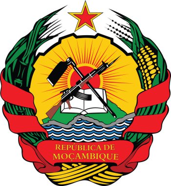 Mozambik Cumhuriyeti 'nin resmi arması.