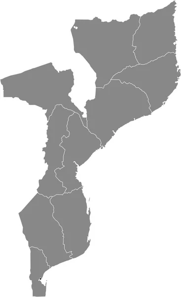 Mapa Ubicación Resaltado Negro Del Área Metropolitana Maputo Dentro Del — Archivo Imágenes Vectoriales